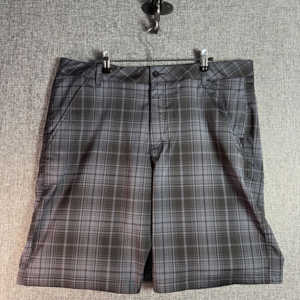Mens‎ FILA SPORT Golf Shorts 38 Grey Plaid Performance Athletic